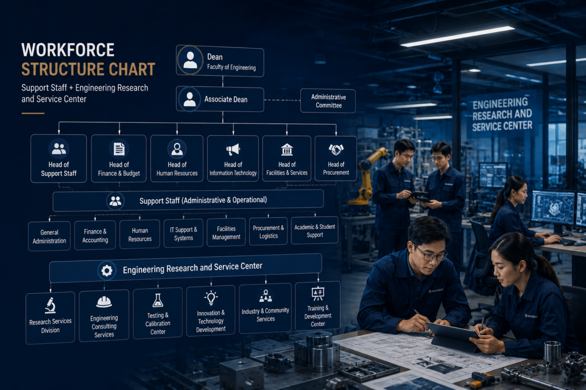 Workforce Structure Chart (Support Staff + Engineering Research and Service Center)